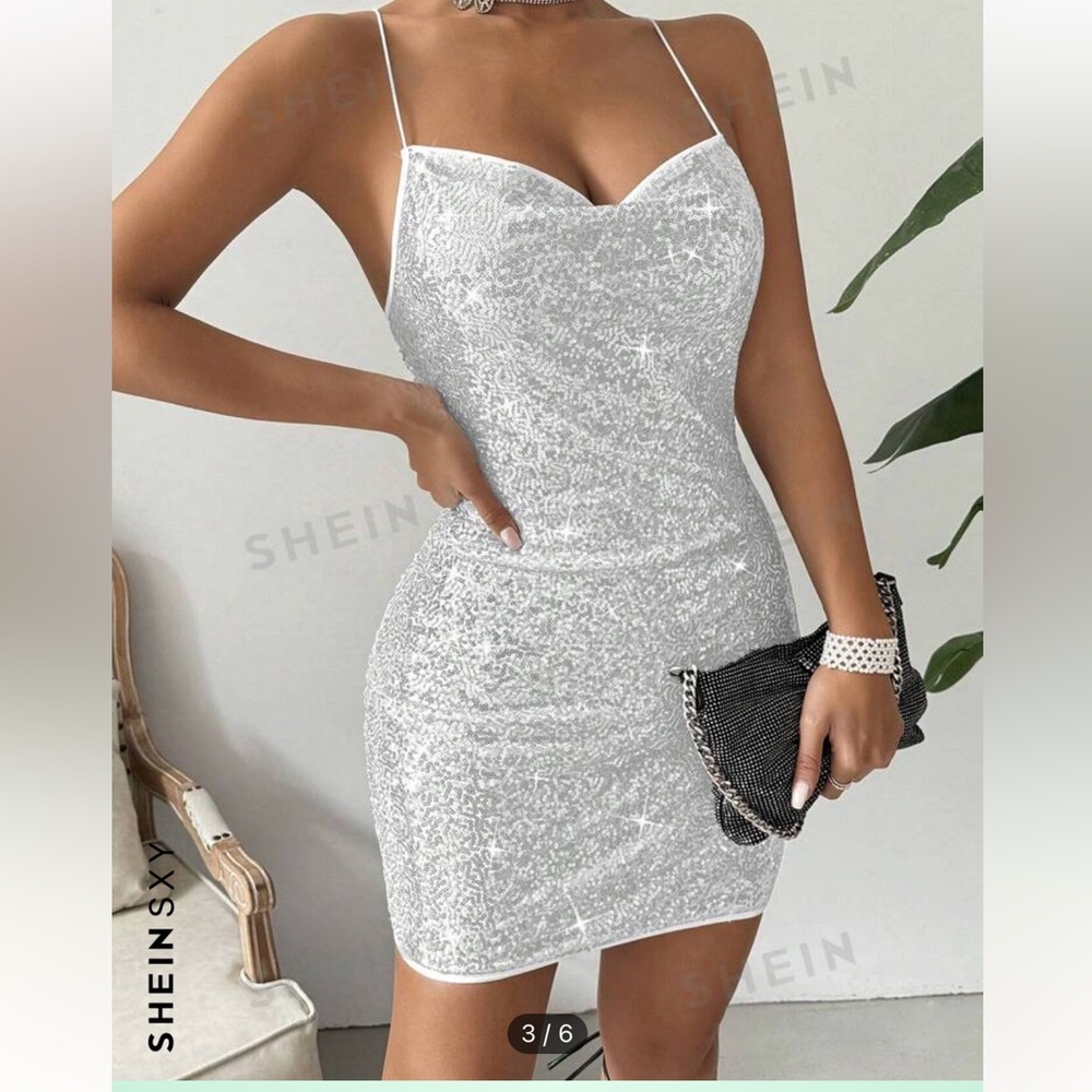 Silver sparkly dress